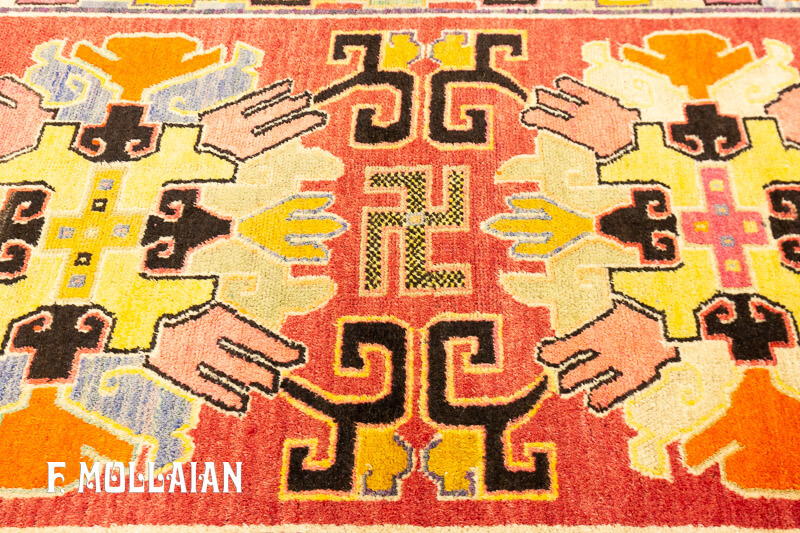 Decorative Hand-knotted Tibetan Antique Rug n°:21167297